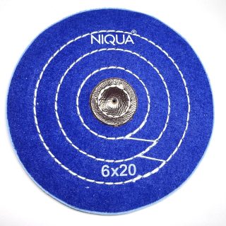 Poliravimo diskas  NIQUA kietas mėlynas 6x20