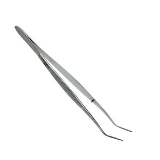 Pincetas lenktais galais 155 mm